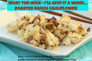 Pinterest Pin for Roasted Ranch Cauliflower